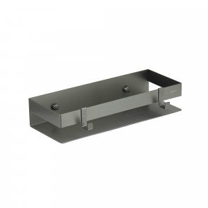 Полка для душа прямая Lemark 300 мм SHELF LINE из нерж. стали с крючками, графит